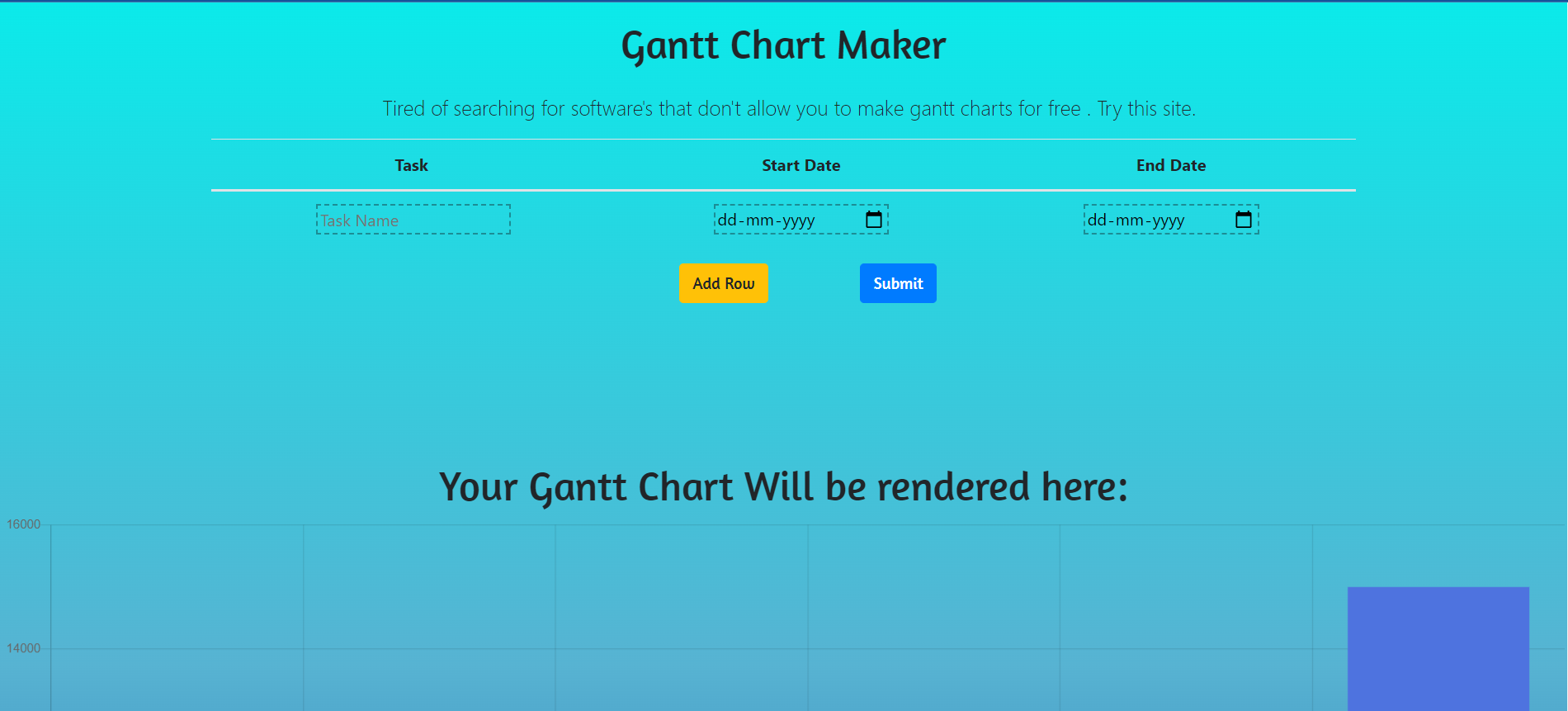 Gantt Chart Maker — Live Plotly Gantt chart generator by Adithya Narayan